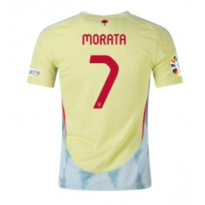 Spanien Alvaro Morata #7 Replika Udebanetrøje EM 2024 Kortærmet